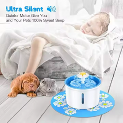Custom Cat Water Dispenser Quiet Automatic Pet Water Fountain Solid Pattern Plastic Basin for Cats Other Pets