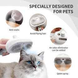 Rechargeable Pets Hair Comb Cat Moss Lamp Steamy Cat Brush Pet Grooming Dog Hair Comb