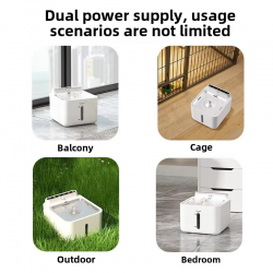 Custom Cat Water Dispenser Cat Drinking Fountain With Dual Power Supply Intelligent Reminder 4 Layers Filtered