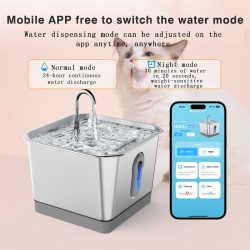 Wholesale Pet Water Fountain Stainless Steel 135oz Battery Cat Water Dispenser Whit Multiple Filtration Intelligent Chip