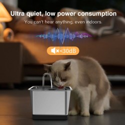 Wholesale Pet Water Fountain Stainless Steel 135oz Battery Cat Water Dispenser Whit Multiple Filtration Intelligent Chip