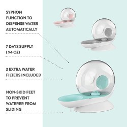 Wholesale Pet Water Dispenser Automatic Plastic Pet Food Drinking Water Dispenser Fountain