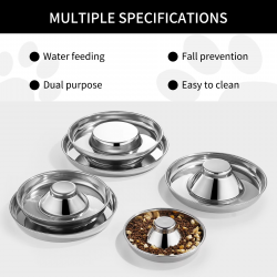 Custom Dog Steel Bowls Platos Para Gatos Food Grade Cat Slow-feeding Tableware