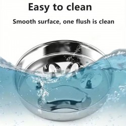 Wholesale Dog Silver Bowl With Anti-Skid Rubber Base Silver Stainless Steel Pets Feeder Bowl Water Bowl For Small Medium Pet