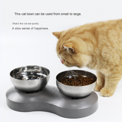 Pet Double Food Bowl Removable and Washable Pet Food Utensils for Camping