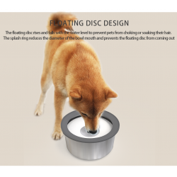 Custom Dog Water Bowl Floating Non-Wetting Mouth 3L 2L 1.6L Stainless Steel Floating Water Fountain Bowl