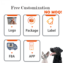 Double Walled Pet Bowl BPA-Free Plastic 4 Adjustable Height Dog Bowl Elevated Dog 304 Stainless Steel Bowl