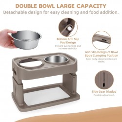 Wholesale Double Pet Bowls for Dogs Protection Cervical Spine Elevated Dog Two Bowls with Stainless Steel Logo
