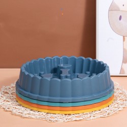 Custom Dogs Feeder Bowls Slow Eating Plate Non Slip Raised Premium Silicone Slow Feeder Dog Bowl