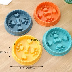 Custom Dogs Feeder Bowls Slow Eating Plate Non Slip Raised Premium Silicone Slow Feeder Dog Bowl