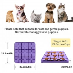 Silicone Puzzle Dog Bowl Washable Anti-slip Suction Cups Pet Slow Feeder Mat for Cats Puppy Slow Feeding