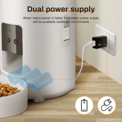 Automatic Pet Feeder Bowl for Cats and Dogs with Microchip Recognition and App Control
