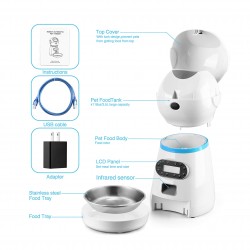 Automatic Pet Feeder Robot Design Voice Record Dog Cat Pet Bowls Smart Pet Feeder