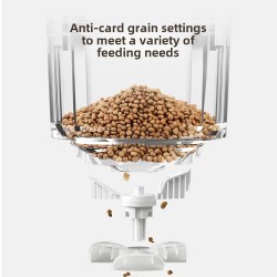 Custom Cat Feeder Bowl White Black Button Infrared Sensing Kibble Dispenser with LCD Touch Display Voice Call