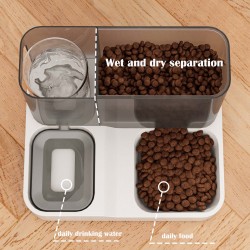 Wholesale Dogs Food Feeder Water Dispenser Wet and Dry Separation Dog Food Container Drinking Water Bowl Pet Supplies