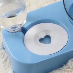 Wholesale Pets Food Feeder Adjustable 15 Degree Tilted 2 in 1 Feeding Bottle Shape Bowl