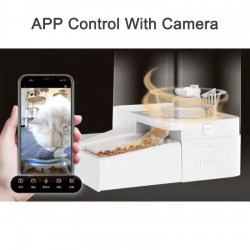 Wholesale Dog Food Feeder APP Control Camera Cat Feeder Set with Automatic Water Dispenser Food Drinking