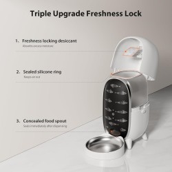 Smart Pets Food Feeder and Automatic Food Dispenser with Timed Function Stainless Steel Bowl for Cats Dogs