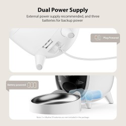 Smart Pets Food Feeder and Automatic Food Dispenser with Timed Function Stainless Steel Bowl for Cats Dogs