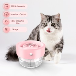 Portable Cat Drinking Fountain and Feeder Electric Pet Cat Water Bowl Cat Water Fountain