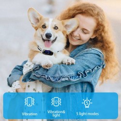 Rechargeable No Bark Collar Waterproof Static Shock Vibration Anti-bark Collar with Digital Display