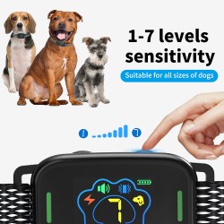 Rechargeable Anti-bark Training Collar Adjustable Sensitivity Friendly Beep Vibration Harmless Shock Bark Collar