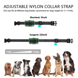 Dogs Shock Bark Collar Waterproof Rechargeable Stop Barking Device No Bark Dog Collar