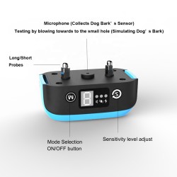 Smart Control Beeper Collar Waterproof Rechargeable Pet Training Voice Stop No Bark Collar