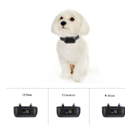 Smart Control Beeper Collar Waterproof Rechargeable Pet Training Voice Stop No Bark Collar