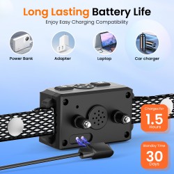 Sound Vibration Shock Collar Anti Bark Device Stop Barking Training Ultrasonic Bark Control Collar