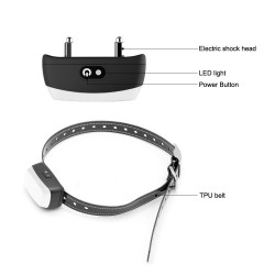 Rechargeable Dog Bark Collar Waterproof Wireless Remote Dog Training Collar
