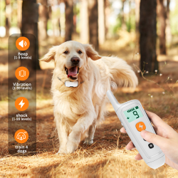 Harmless Dog Shock Collar 1000 Feet Remote Range Control 4 Receiver Shock Collar Dog Training Collar