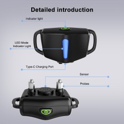 Electric Dog Training Collar Patent Design LED Display 2600 Feet Remote Control