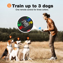 Harmless Dog Shock Collar 2600FT Remote Control Dog Training Collar with LED Light