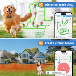 Training Tracker Dog Collar Nylon Adjustable 4G GPS Dog Collar with Pet Collar