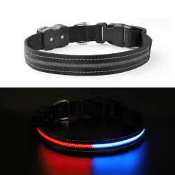 Custom Harmless Dog Collar Usb Chargeable Led Waterproof Dog Collar