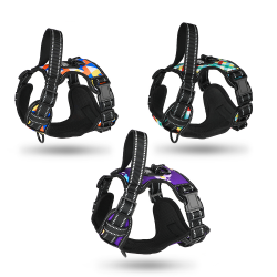Adjustable Dog Harness Stripes Designer Dog Harness Custom Oem Logo Pet Harness Reflective