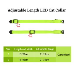 Flashing Light Cat Collar Reflective Dog Collar Led Pet Collar Cat Reflector With Led Lights