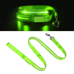 Night Safety Flashing Leash Glow in the Dark Led Nylon Pet Dog Leash