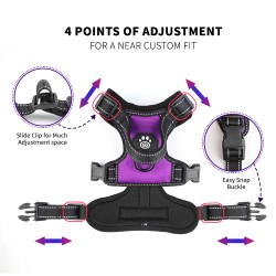 Adjustable Nylon Dog Harness Reversible Dog Harness Set Luxury Design Custom Dog Harness