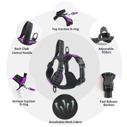 Adjustable Nylon Dog Harness Reversible Dog Harness Set Luxury Design Custom Dog Harness
