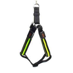 Optical LED Dog Harness Fiber Colorful Light Double-Line LED Dog Harness Dog Vest