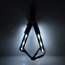Optical LED Dog Harness Fiber Colorful Light Double-Line LED Dog Harness Dog Vest