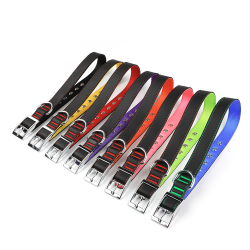 Breathable Leather Dog Collar 8 Colors Durable Pet Collar MicroFiber