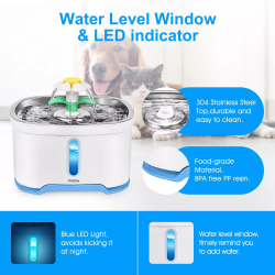 Custom Cat Drinking Fountain and Steel Pet Water Dispenser
