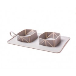 Foldable Rubber Pet Bowl and custom Dog Food Mat