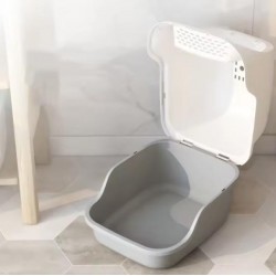 Plastic Cat Litter Box Top Splash-Proof and Odor-Control Box