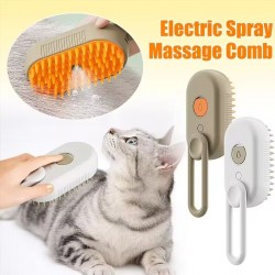 Custom Cat Steam Brush Steamy Dog Brush Electric Anti-splashing with Spray Massage Pet Grooming Comb Hair Removal Comb