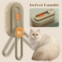 Custom Cat Steam Brush Steamy Dog Brush Electric Anti-splashing with Spray Massage Pet Grooming Comb Hair Removal Comb