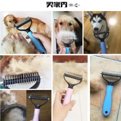 Pet Grooming Steel Brush 2 Sided Dematting Undercoat Combs for Small Animals Dogs and Cats